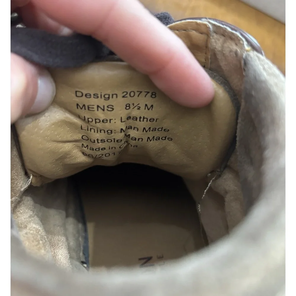 Kenneth Cole Reaction Call The Shots 2 Brown Leather Sneaker 8.5 M High Top